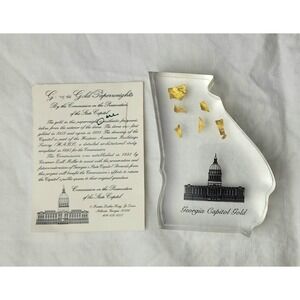 Georgia Resin Paperweight with Gold Flakes